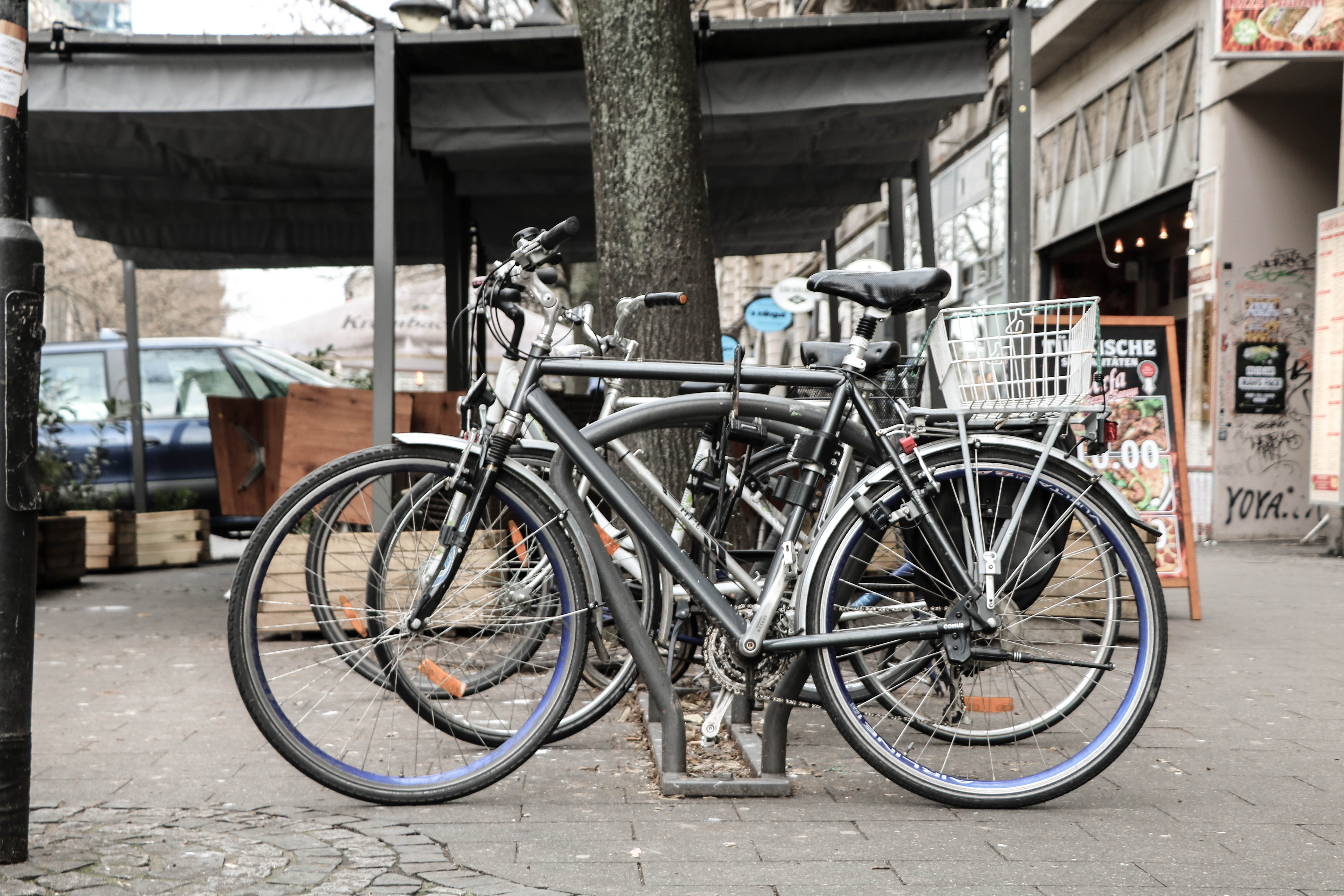 Städtischer Fahrradständer